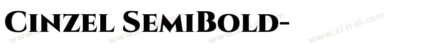 Cinzel SemiBold字体转换
